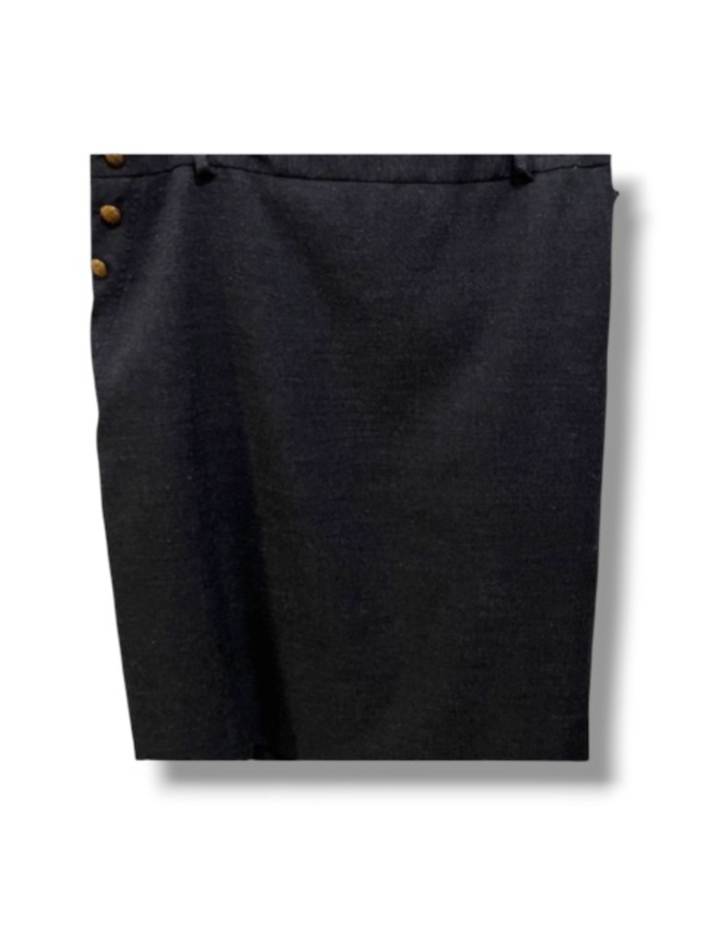 The Limited Women’s Skirt with Gold Button Side Details Dressy Blue